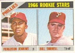 1966 Topps Baseball Cards      254     Rookie Stars-Fergie Jenkins RC-Bill Sorrell RC